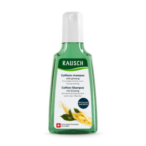 RAUSCH Ginseng-kofeiini shampoo hiustenlähtöön ja hiuspohjan aktivointiin