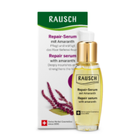 RAUSCH Amaranth Repair Serum -hiusseerumi vaurioituneille ja kuiville hiuksille.
